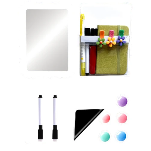 Dizgyuwei Locker Accessories Kit, Back to School Essentials 10 Pieces Supplies for Girls, Locker Organizer Stuff for School Office, Includes Magnetic Whiteboard Mirror Dry Erase Markers Holder, White