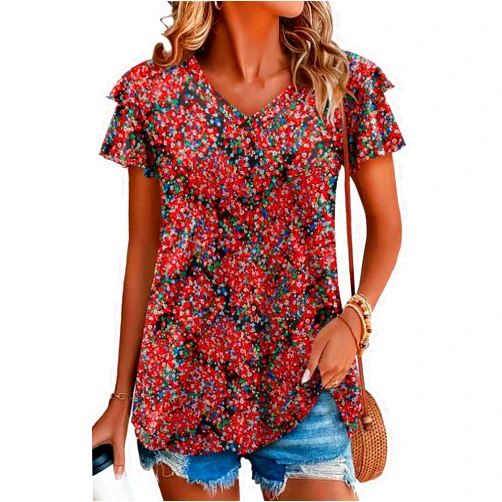 CRAZY GRID Womens Summer Special Design Short Sleeve Fashion Casual Lightweight Tee Tops