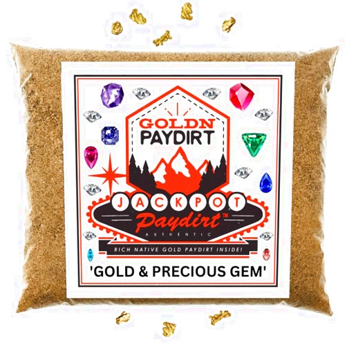 Jackpot Paydirt Jackpot Gold & Precious Gem Paydirt Gold Panning Pay Dirt Bag – Gold Prospecting Concentrate