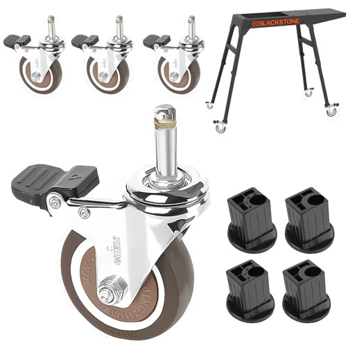 Anysiny 360 Degree Griddle Wheels with Brake for 17