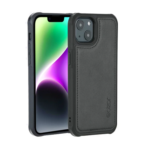 molzar MAG Series for iPhone 14 Case, Built-in Metal Plate for Magnetic Mount, Works with Qi-Certified Chargers, Compatible with iPhone 14, Black