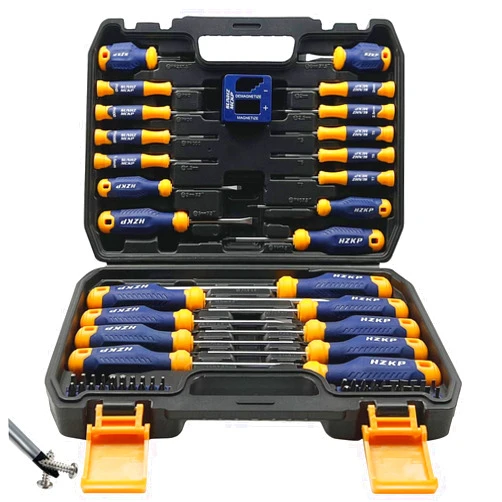 SUNHZ MCKP SUNHZMCKP Magnetic Screwdriver Set 66-Piece, S2- Alloy Tool Steel, Includes Slotted/Phillips/Torx Mini Precision Screwdriver, Replaceable Screwdriver Bits With Sturdy tool box