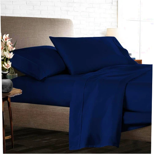 Dee's Collection Luxury 4 Piece Egyptian Cotton Sheets Queen Size - 800 Thread Count, 100% Cotton Sheets, 15