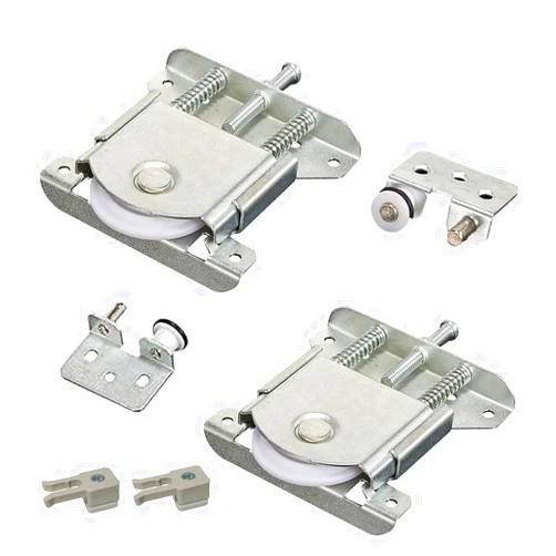 Furnrubden 2 Pieces Wardrobe Sliding Door Pulley Sliding Door Roller Kit Sliding Door Hardware Accessories Pulley, Replacement Sliding Door Accessories