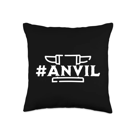 Visit The Blacksmith # Anvil-Funny Blacksmith Throw Pillow, 16x16, Multicolor