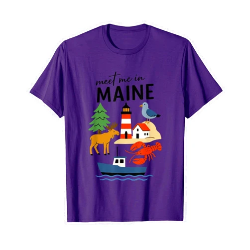 50 States Collection. Click here for more... Explore Maine Adventure Awaits Lighthouse Moose T-Shirt