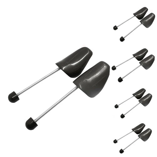 B&E LIFE Practical Plastic Adjustable Length Men Tree Shoe Stretcher Boot Holder (5 Pairs Black V2)