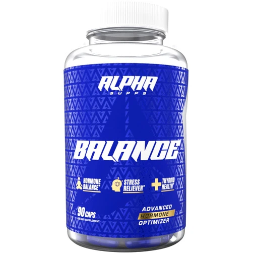 Alpha Supps - Alpha Balance | Hormonal and Healthy Stress Level Support | with Inositol and Ashwagandha | 90 Capsules