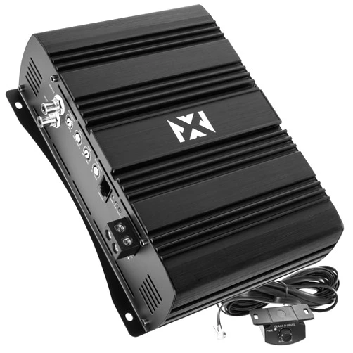 NVX XAD12 1500W RMS 1-OHM Stable Full Bridge Class D High Power Competition Monoblock Car Audio MOSFET Amplifier with Remote Subwoofer Level Control