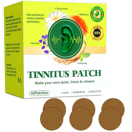 AETHEREVE Tinnitus Relief for Ringing Ears, 50Pcs Tinnitus Relief Patches, Support Ear Noise and Buzzing Relief, Improve Hearing Comfort