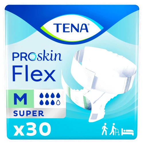 TENA ProSkin Flex Super Belted Incontinence Undergarment, Heavy Absorbency, Unisex Size 12, 30 Count, 30 Packs, 30 Total