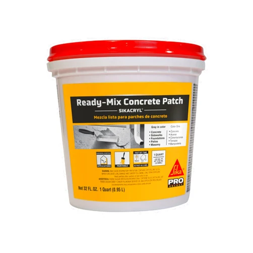 Sika - Sikacryl - Gray - Ready-Mix Concrete Patch - for Repairing spalls and Cracks in Concrete and Masonry - Textured - 1 qt