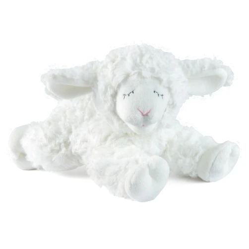 GUND Baby Sustainable Lamb Rattle, Winky Lamb Stuffed Animal, Plush Made from 100% Recycled Materials, Plush Rattle Sensory Toy for Babies, White, 7”