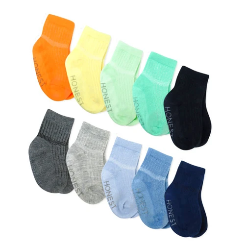 HonestBaby Multipack Cozy Socks Sustainably Made for Infant, Newborn Baby, Toddler, Kids, Boys, Girls, Unisex