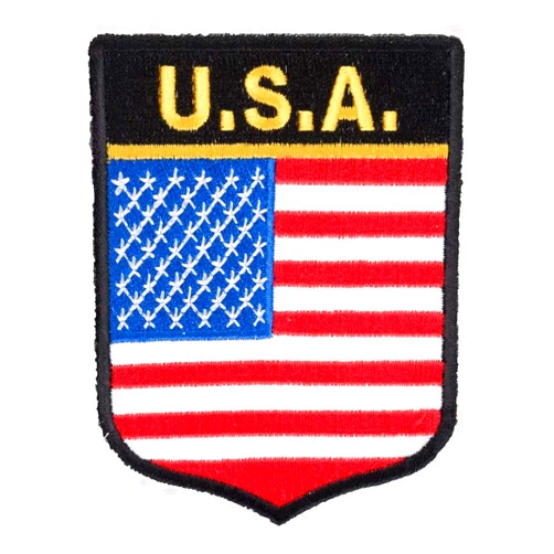 PatchStop U.S.A. Flag Shield Patch, Patriotic American Flag Patches