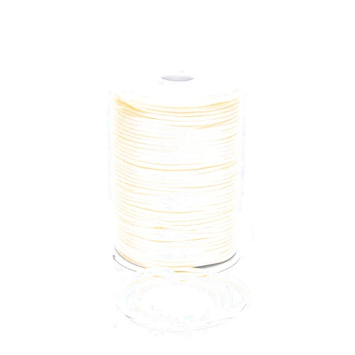 Kyezi Design and Craft 1mm 2mm Nylon Satin Cord Rattail DIY Silk Chinese Knot Shamballa Rattail Nylon Macrame Knotting Beading String Thread (Ivory, 2mm - 50 Yards)