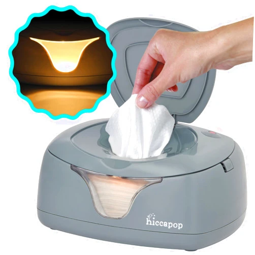 hiccapop Baby Wipe Warmer and Baby Wet Wipes Dispenser | Baby Wipes Warmer for Babies | Diaper Wipe Warmer with Changing Light | Baby Essentials
