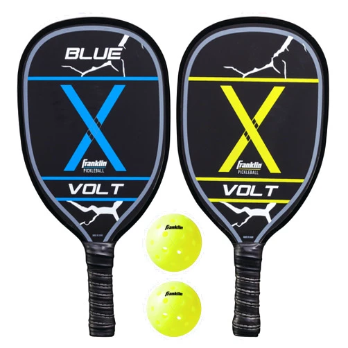 Franklin Sports Pickleball Paddle and Ball Set - (2) Wooden Rackets + (2) Balls - 2 Players Paddle Set - USA Pickleball (USAPA) Approved