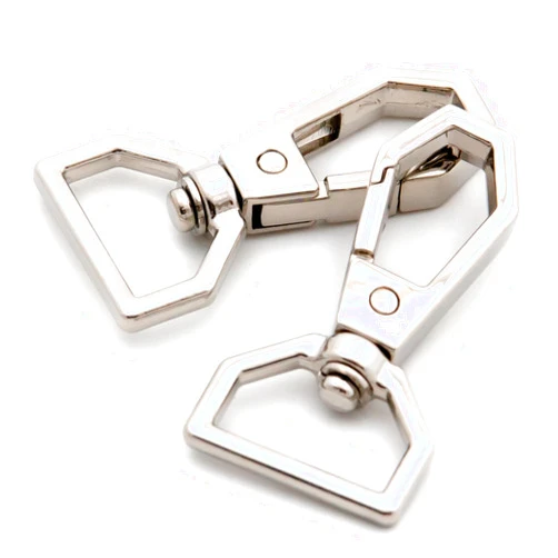 Loosco Snap Hook Swivel, 10 PCS Push Gate Lobster Clasps Fashion Clips Purse Making (Silver)