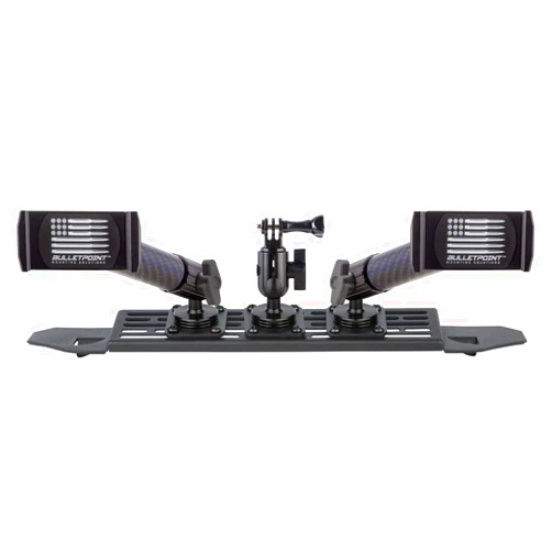 Bulletpoint Mounting Solutions Bulletpoint RubiGrid Dash Mount Platform 2 Phone Holders + Action Camera Mount Bundle Compatible with 2018+ Jeep Wrangler JL (NOT 4xe) + 2020+ Gladiator - Jeep Compatible Multi-Device Mount