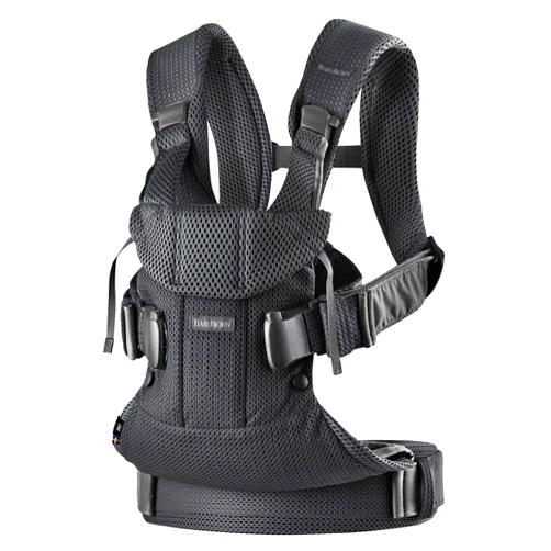 BabyBjörn New Baby Carrier One Air 2019 Edition, Mesh, Black, One Size (098025US)(Pack of 1)