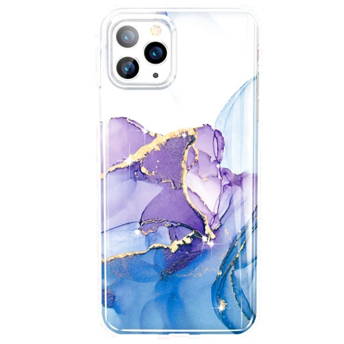 luolnh iPhone 11 Pro Case,iPhone 11 Pro Case for Girl Women,Gold Glitter Sparkle Marble Design Shockproof Silicone Bumper Cover Skin Phone Case for iPhone 11 Pro(Abstract Purple Blue)