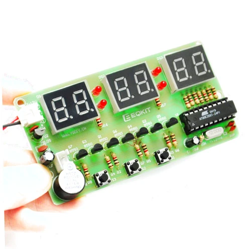 Gikfun 6 Bits Digital LED Electronic Clock DIY Kits PCB Soldering Practice Learning Board AT89C2051 FR-4 for Arduino EK1323