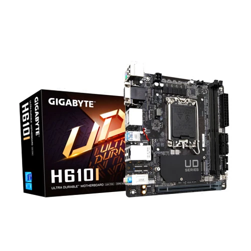 GIGABYTE H610I (H610/ Intel/LGA 1700/ Mini-ITX/ DDR5/ Single M.2/ PCIe 4.0/ USB 3.2 Gen1/ Intel GbE LAN Chip/Motherboard)