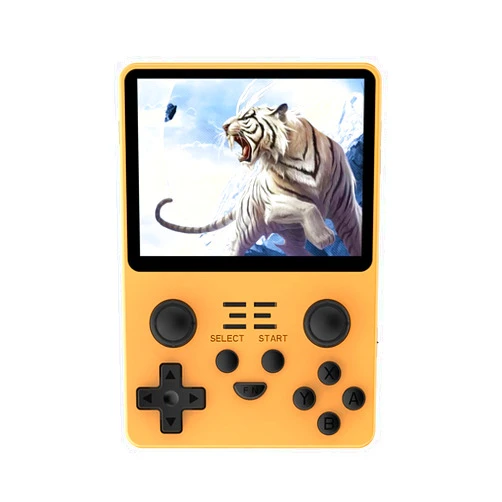 Blast orby Powkiddy RGB20S Handheld Retro Game Console with Built-in Games,3.5 Inch IPS Screen Game Player (128G 20000 Games Yellow)