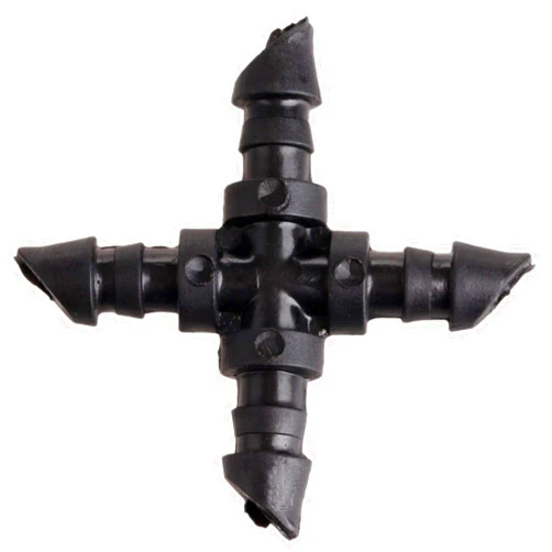 Mtsooning 50PCS Irrigation Cross Connectors for 4/7mm Hose,Barbed Tubing Fittings Kit 4-Way Coupling for Drip Sprinkler Garden Lawn Systems Systems