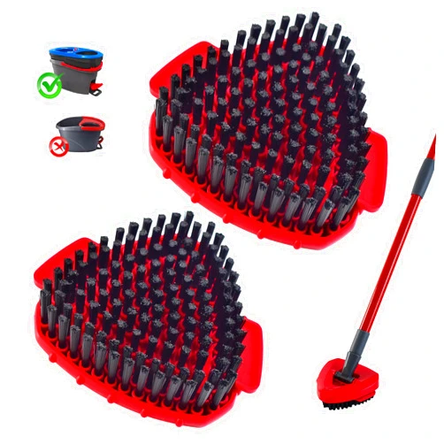 DLAIMI Scrubber Mop Head for Ocedar, Upgrade Scrub Brush for Ocedar, Spin Mop Scrub Brush Head for O Cedar RinseClean 2-Tank, More Bristles Scrub Brush Attachment for Bathroom, Deck, Kitchen Floor Cleaning