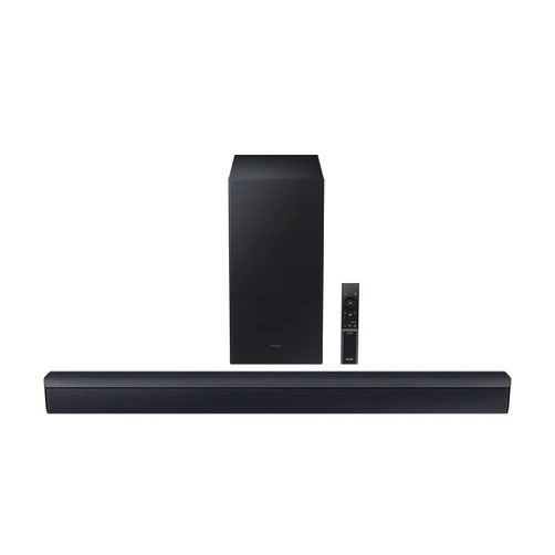SAMSUNG HW-C450 2.1ch Soundbar w/DTS Virtual X, Subwoofer Included, Bass Boost, Adaptive Sound Lite, Game Mode, Bluetooth, Wireless Surround Sound Compatible