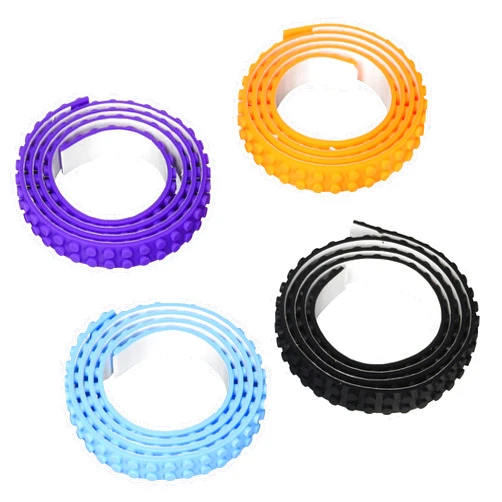 Build Bonanza Self Adhesive Tape Works Building Block Tape, Purple/Black/Turquoise/Orange