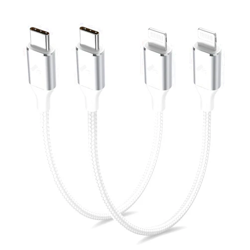 Aiminu 1ft 2Pack USB C to Lightning Cable Short, Power Delivery USB C iPhone Cable MFi Certified Braided Type C iPhone Charger Cord Fast Charging for iPhone 14 13 12 11 Pro Max XR XS X 8 Plus SE iPad-1 Foot