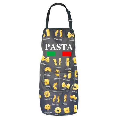 JNIAP Pasta Lovers Gift Types Italian Pasta Kitchen Apron Pasta Themed Gifts