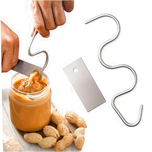 Sushi Kong Peanut Butter Stirrer Mixer Tool Stainless Steel Natural Peanut Butter Manual Churner, Multipurpose Nut Butter Stirrer Tool For Peanut,Almond,Mixing Various Butter