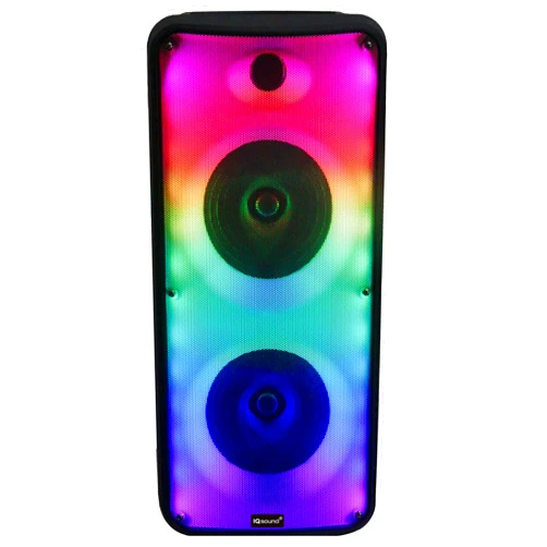 Supersonic IQ-7188DJBT Portable Bluetooth Speaker, 8-Inch, TWS Technology, LED Lights, Multiple Inputs, Mic - Perfect for Any Event
