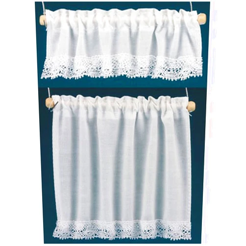 Melody Jane Dolls Houses Dollhouse Miniature Cottage Curtains in White by Barbara O039;Brien