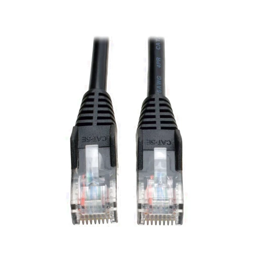 Tripp Lite Cat5e 350MHz Snagless Molded Patch Cable (RJ45 M/M) - Black, 15-ft.(N001-015-BK)