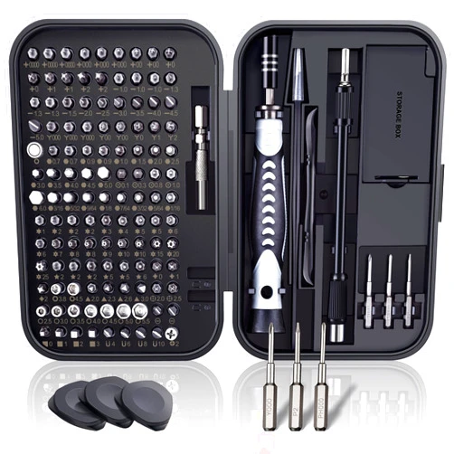 EasyTime 130 IN 1 Precision Screwdriver Set, Easytime Computer Repair Tool Kit with 120 Screwdriver bits, Laptop Screwdriver kit with Magnetizer, for iPhone, iPad, Macbook, PC, PS5, Xbox, Household Appliances