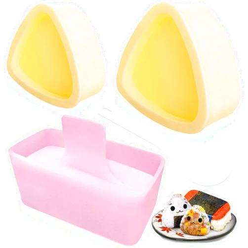 TAORISH Onigiri Mold, 3 Pack Rice Mold Musubi Maker Kit, Musubi Maker Press, Classic Triangle Rice Ball Mold Maker Sushi Mold for Kid Lunch Bento, Home DIY