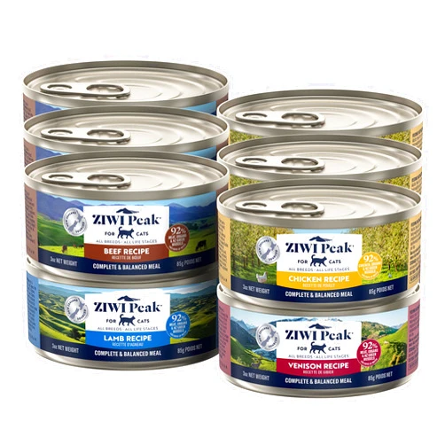 ZIWI Peak Wet Cat Food Variety Pack - Beef, Chicken, Lamb, Venison, 12 Pack (3oz Each)