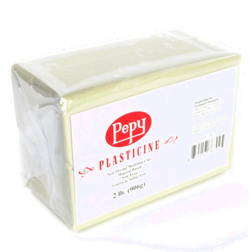 Pepy Reusable and Non-Drying Oil-Based Plasticine Modeling Clay, Cream, 2 Pounds, Sulfur-Free & Non-Toxic, Great for Kids, Beginners, and Artists, Perfect for Arts and Crafts Projects
