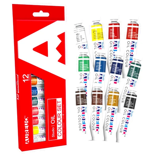 PHOENIX AUREUO Oil Paint Set, 12x12ml/0.4 Fl Oz Tubes, Non-toxic Oil Based Paints for Canvas Craft Painting, Great Value Art Supplies for Artists, Adults & Beginners