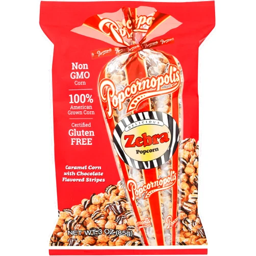 Popcornopolis Zebra Popcorn, 3 Oz