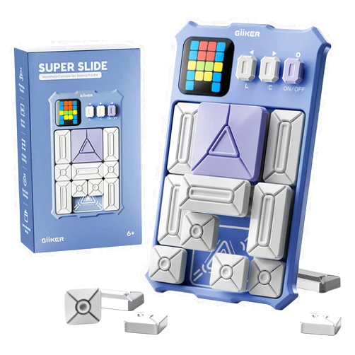 GiiKER Super Slide Puzzle Games, Original 500+ Challenges Brain Teaser Puzzle, Toys for Kids, Travel Games Birthday Gifts Easter Stocking Stuffers for Boys Girls, Activities for Road Trips - Lavender