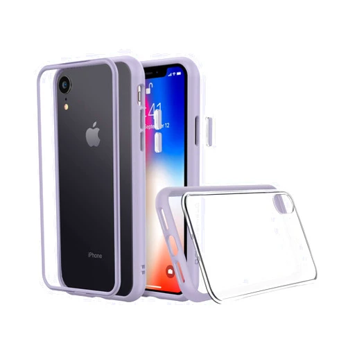 RhinoShield Modular Case Compatible with [iPhone XR] | Mod NX - Customizable Shock Absorbent Heavy Duty Protective Cover 3.5M / 11ft Drop Protection - Lavender