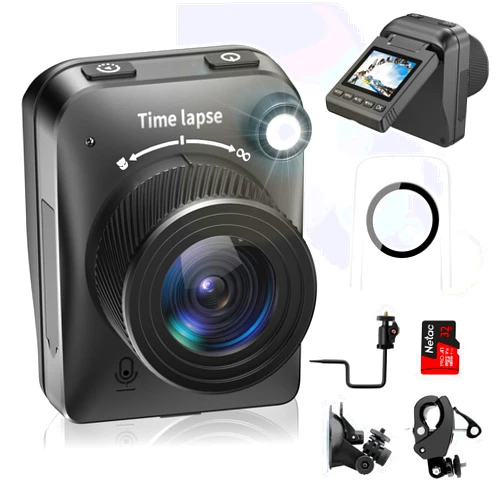 Hojocojo 4K Time Lapse Camera Outdoor Construction/Plant/Weather/Life, IP66 Waterproof, 6 Month Battery Life, Manual Focus, 32GB TF Card Included