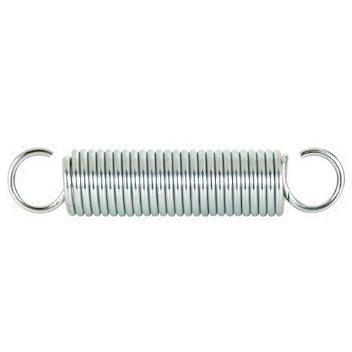 Prime-Line SP 9629 Extension Spring, Spring Steel Construction, Nickel-Plated Finish, 0.162 GA x 1-1/4 In. x 6-1/2 In., Single Loop Open (Single Pack)