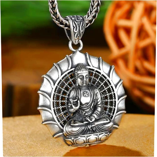 Generic Ancient Method Retro Big Day Buddha Guanyin Small Pendant Men and Women Couple Models Key Pendant Tide Accessories